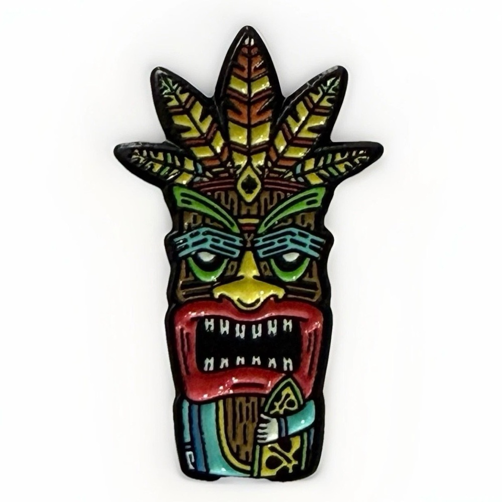 Pins & Aces Colorful Tiki Mask Golf Ball Marker
